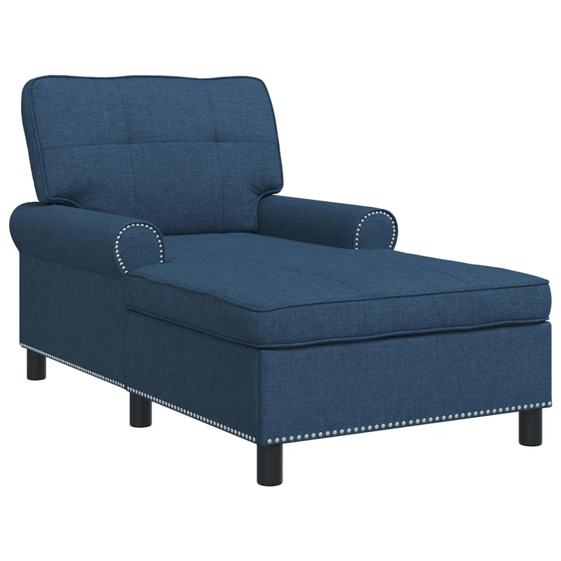 Chaise Lounge Azul tecido 91 x 157 x 91 cm