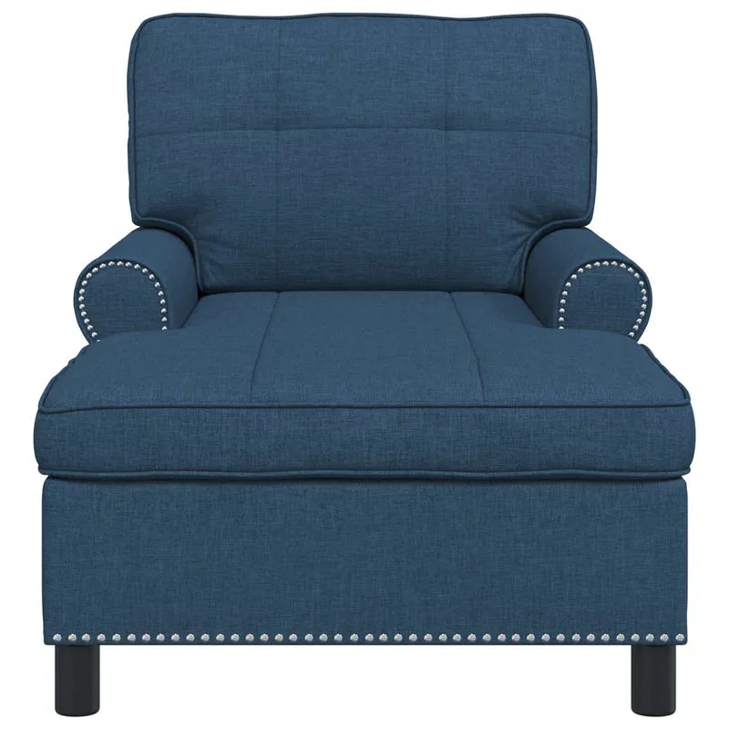 Chaise Lounge Azul tecido 91 x 157 x 91 cm