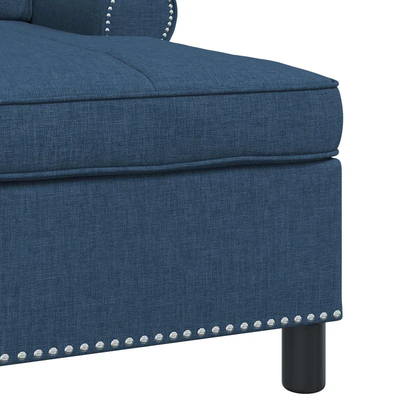 Chaise Lounge Azul tecido 91 x 157 x 91 cm