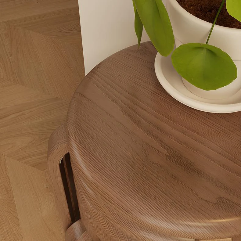 Modern Minimalist Solid Wood Round Chair For Living Room