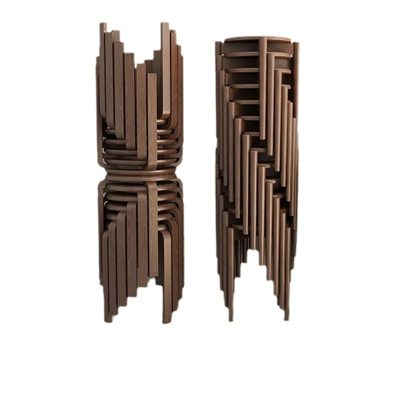 Modern Minimalist Solid Wood Round Chair For Living Room