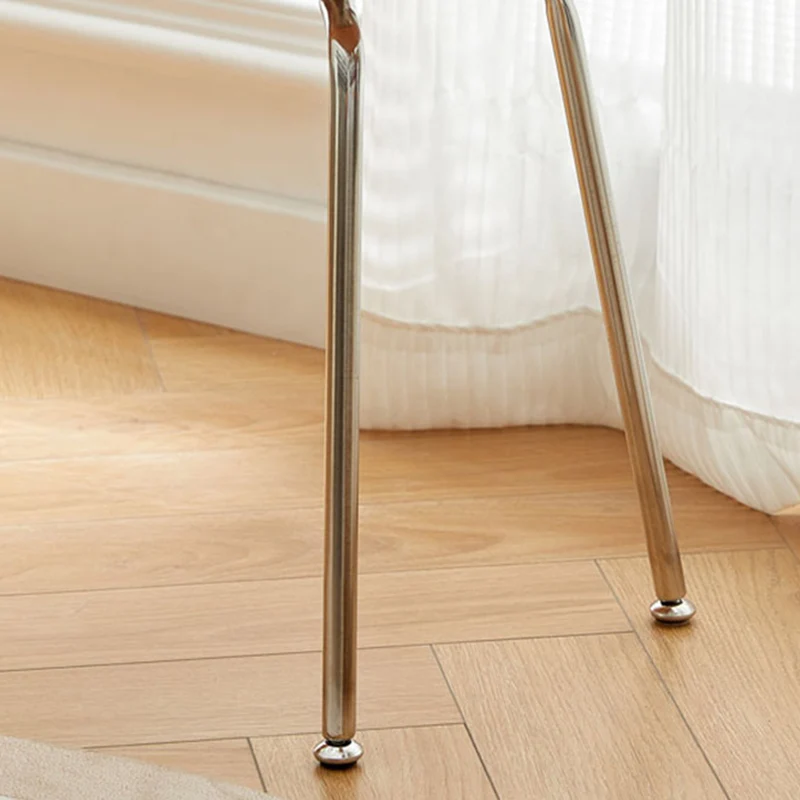 Modern Minimalist Rectangle Rubberwood Stainless Steel Backless Armless Bench For Entryways