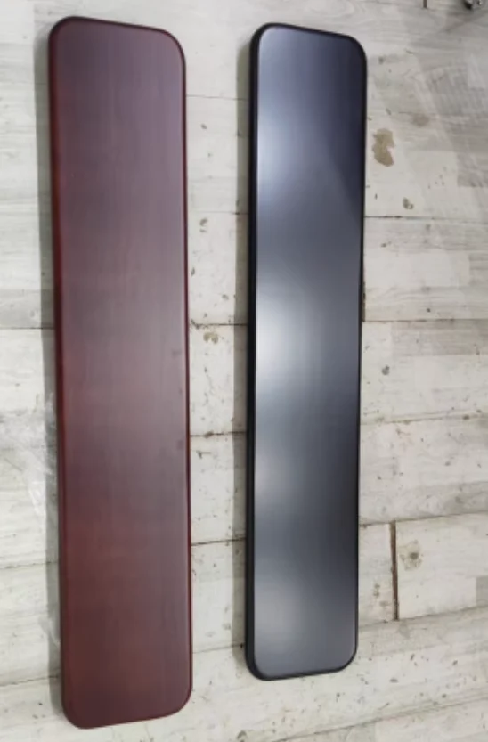 Modern Minimalist Rectangle Rubberwood Stainless Steel Backless Armless Bench For Entryways