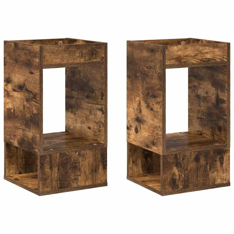 Mesa de apoio 2 unid. Carvalho Defumado 30 x 30 x 56 cm