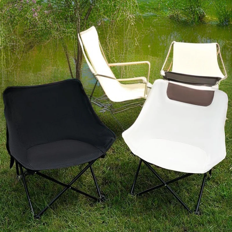 Modern Minimalist Portable Foldable Square Steel Oxford Fabric Chair Backrest For Outdoor