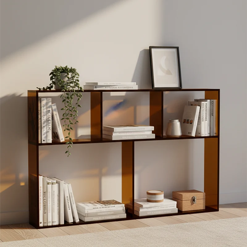 Modern Minimalist Acrylic Rectangular Display Rack With 3-Tier Design For Living Room