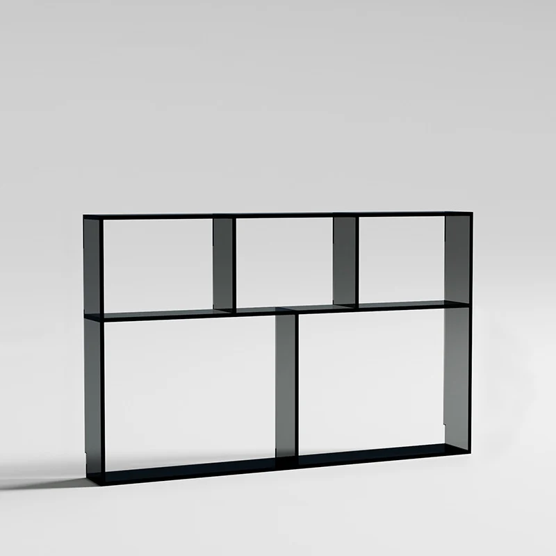 Modern Minimalist Acrylic Rectangular Display Rack With 3-Tier Design For Living Room