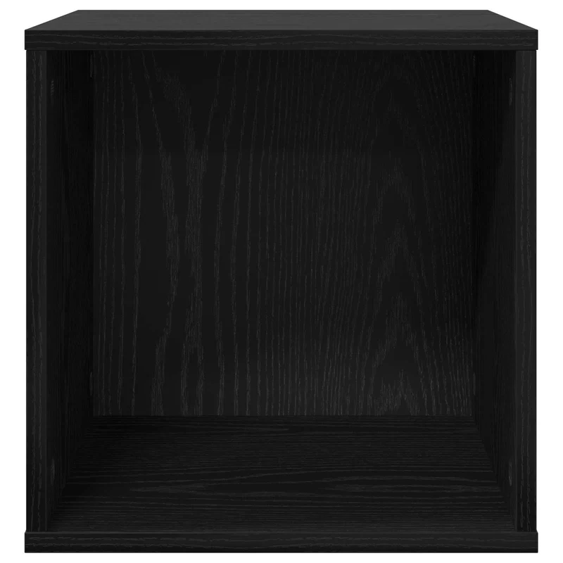 Caixa de Álbum de Vinil Carvalho Preto 37 x 36,5 x 38 cm