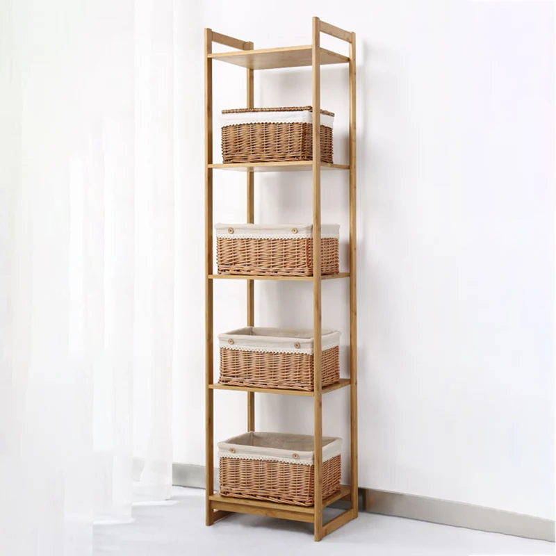 Premium Bamboo 3/4/5-Tier Storage Shelf - Extra Wide & Tall Design For Living Room&Kitchen