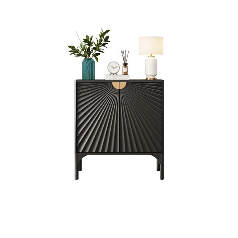 Contemporary Scandinavian Rectangular Eco-Friendly Engineered Wood Cherry Wood Storage Cabinet 3-Tier For Living Room