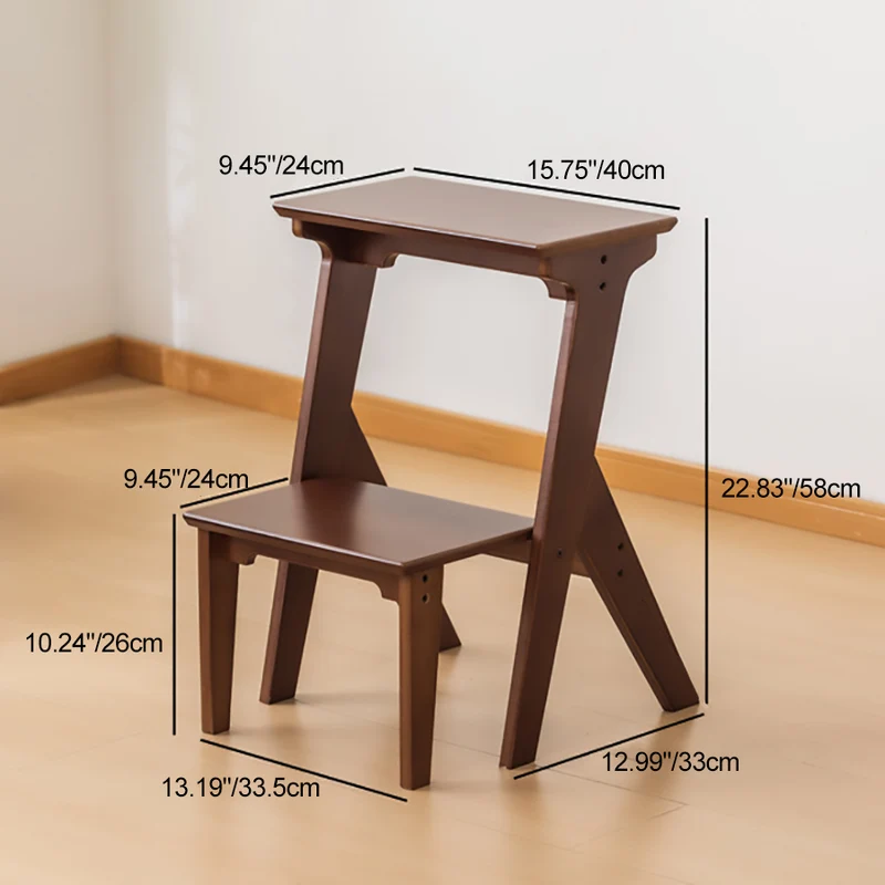 Contemporary Simplicity Ladder Foldable Bamboo Versatile Chair Backless Armless For Living Room