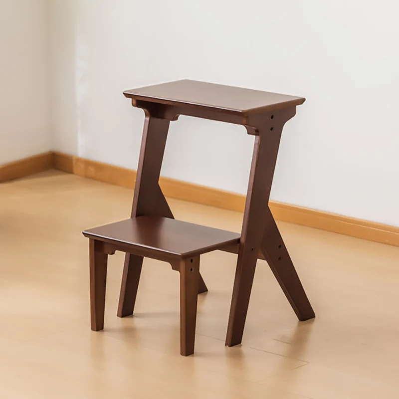 Contemporary Simplicity Ladder Foldable Bamboo Versatile Chair Backless Armless For Living Room