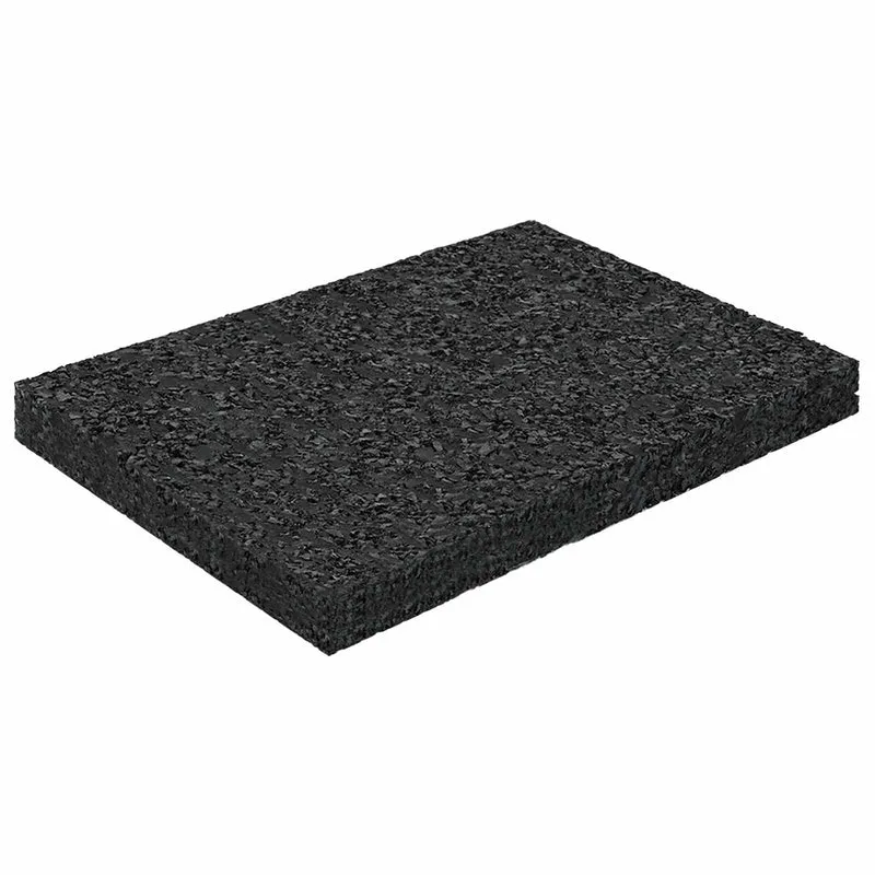 Tapete de Pátio em Granulado de Borracha Preto 6 x 9 x 0,8 cm