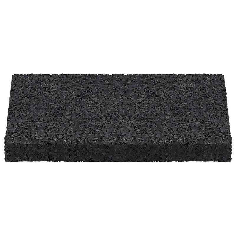 Tapete de Pátio em Granulado de Borracha Preto 6 x 9 x 0,8 cm