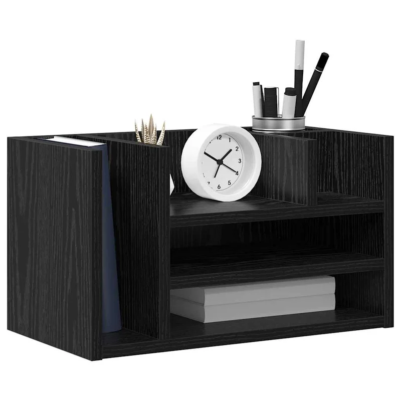 Organizador de Mesa Carvalho Preto 44,5 x 24 x 25 cm