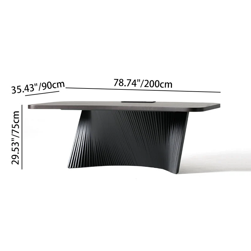 Modern Minimalist Rectangular Desk - Solid Wood Multi-layer Board: Sturdy Stable Support, Eco-Friendly Odor-Free, Natural Clear Texture & Scratch-Resistant For Study