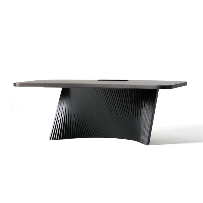 Modern Minimalist Rectangular Desk - Solid Wood Multi-layer Board: Sturdy Stable Support, Eco-Friendly Odor-Free, Natural Clear Texture & Scratch-Resistant For Study