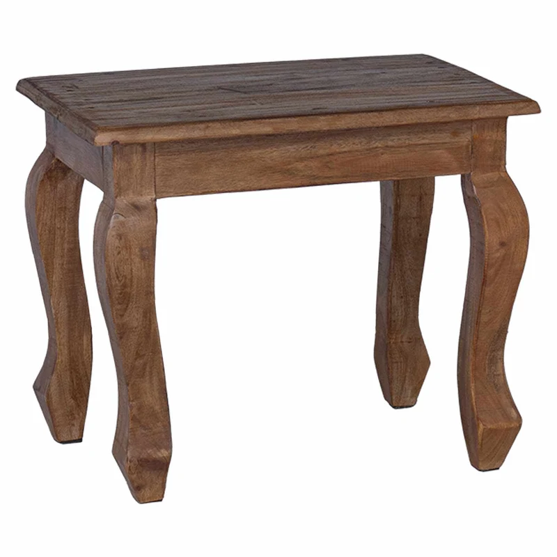Mesa de Ninho 3 unid. Castanho Madeira de mogno maciça