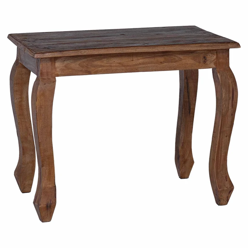 Mesa de Ninho 3 unid. Castanho Madeira de mogno maciça