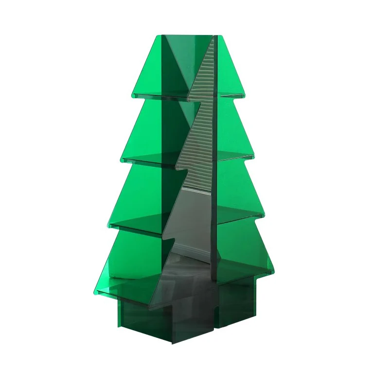 Contemporary Creative Christmas Tree Acrylic Storage Cabinet 3/4-Tier For Living Room