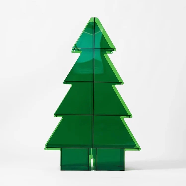 Contemporary Creative Christmas Tree Acrylic Storage Cabinet 3/4-Tier For Living Room