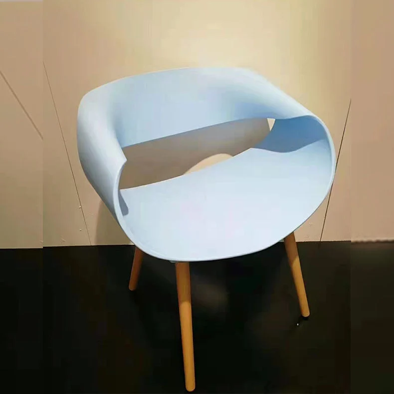 Contemporary Creative Half Round Twisted PP Beech Wood Chair Backrest For Living Room