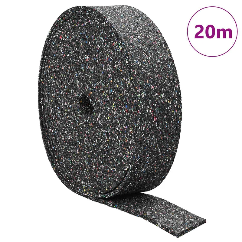 Rolo de Granulado de Borracha Preto 2000 x 12 x 1 cm Borracha