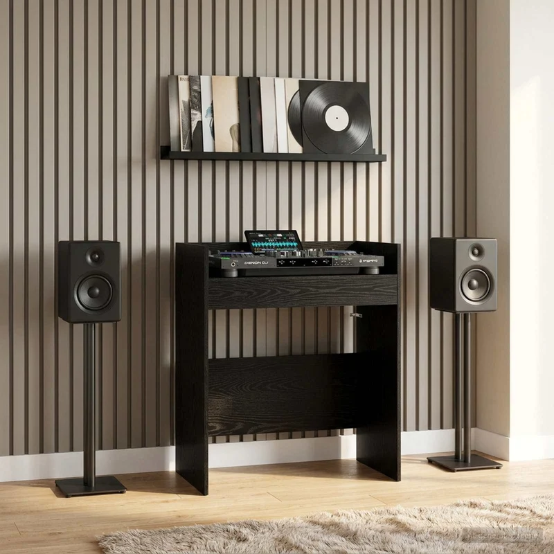 Mesa de DJ Carvalho Preto 102 x 45 x 102 cm