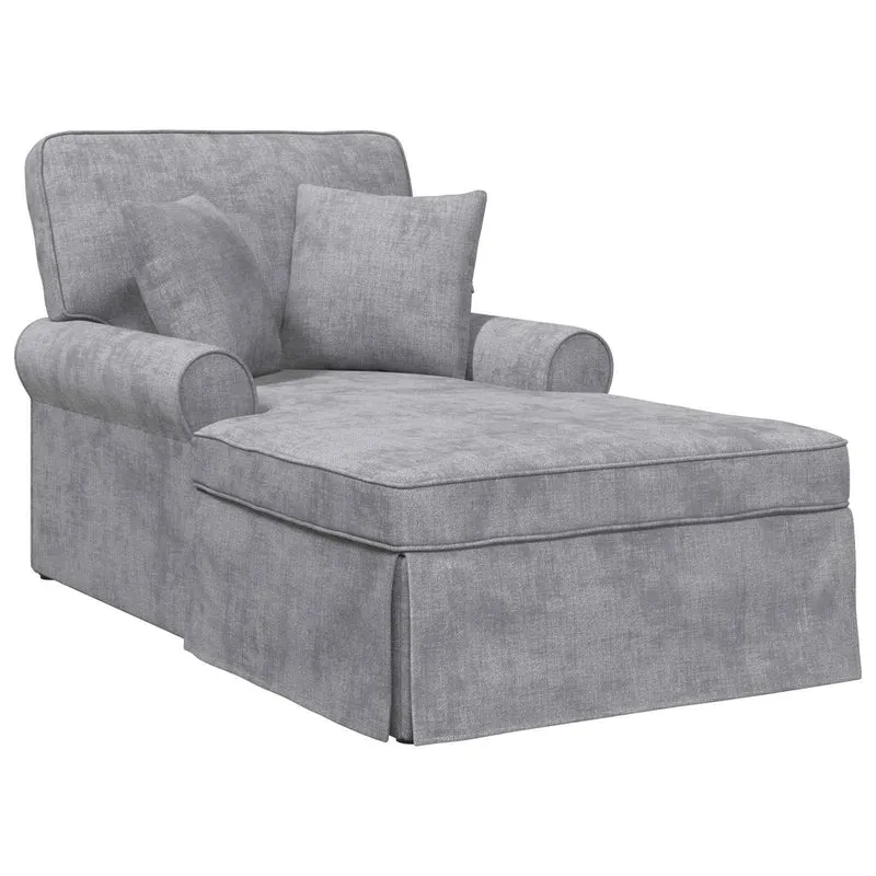 Chaise Lounge com Saia Cinzento-claro 157 x 91 x 91 cm ARES