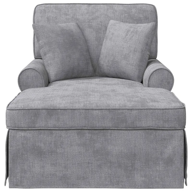 Chaise Lounge com Saia Cinzento-claro 157 x 91 x 91 cm ARES