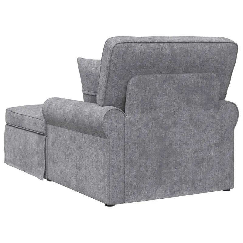 Chaise Lounge com Saia Cinzento-claro 157 x 91 x 91 cm ARES