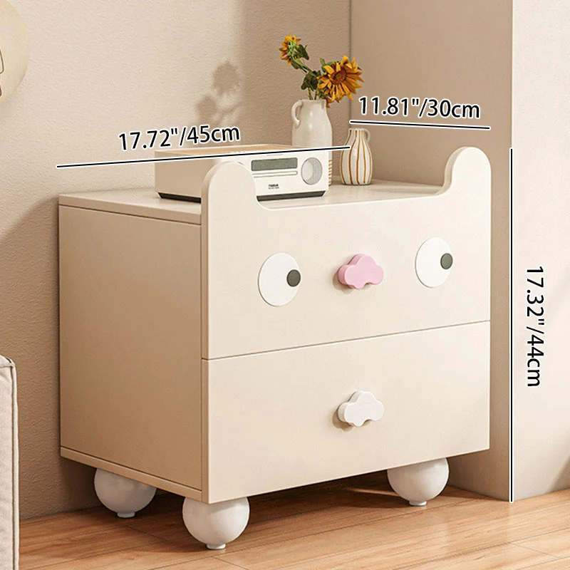 Modern Minimalist Square Rectangular Solid Wood Eco Board Three-ply Plywood Kids Storage Cabinet 2/4/5-Drawer For Living Room