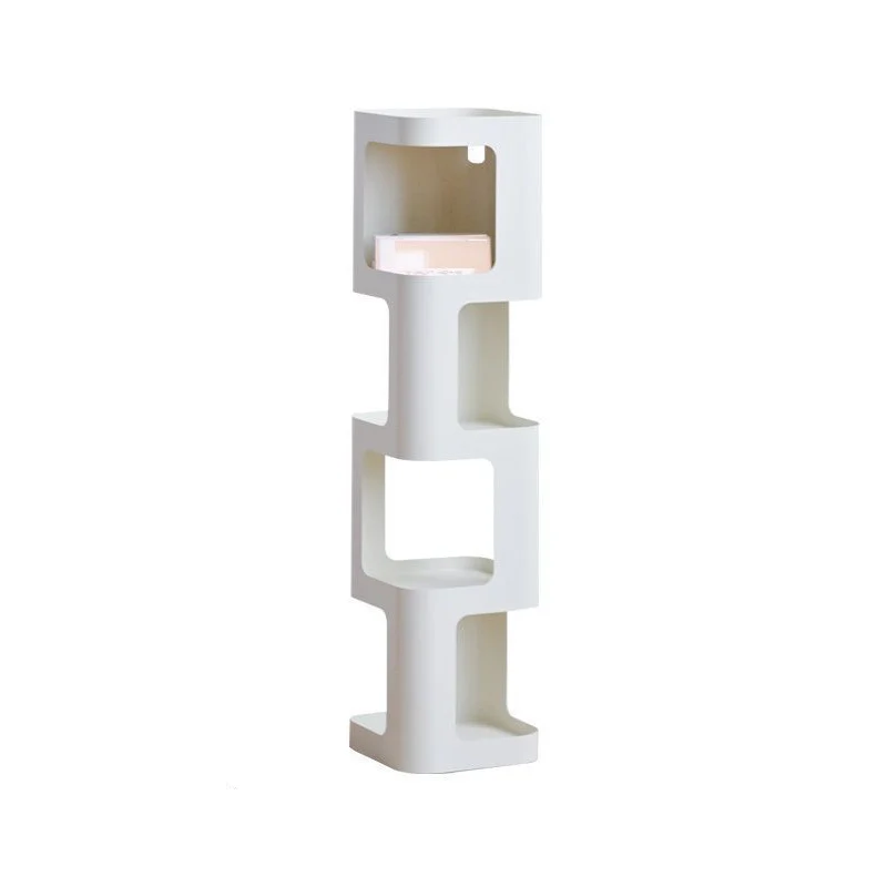 Contemporary Nordic Square Rectangular Carbon Steel Display Rack 4/5-Tier For Living Room