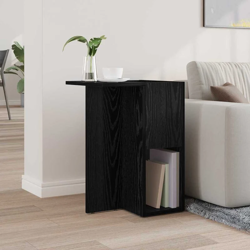 Mesa de apoio Carvalho Preto 35 x 40 x 55 cm
