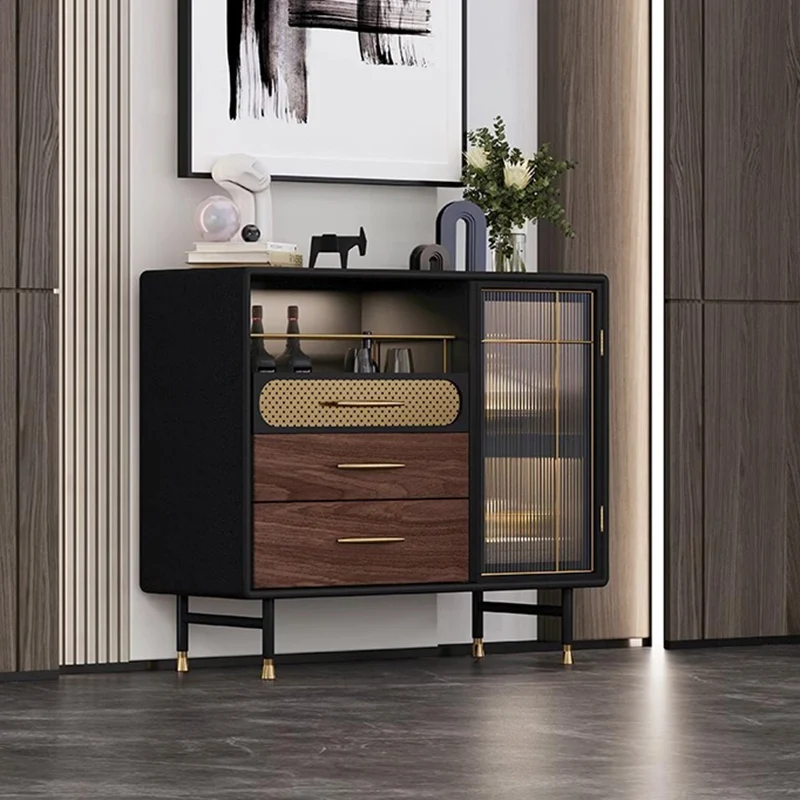 Modern Luxury Rectangular Plywood Stainless Steel Carbon Steel Glass Copper Storage Cabinet For Entryway