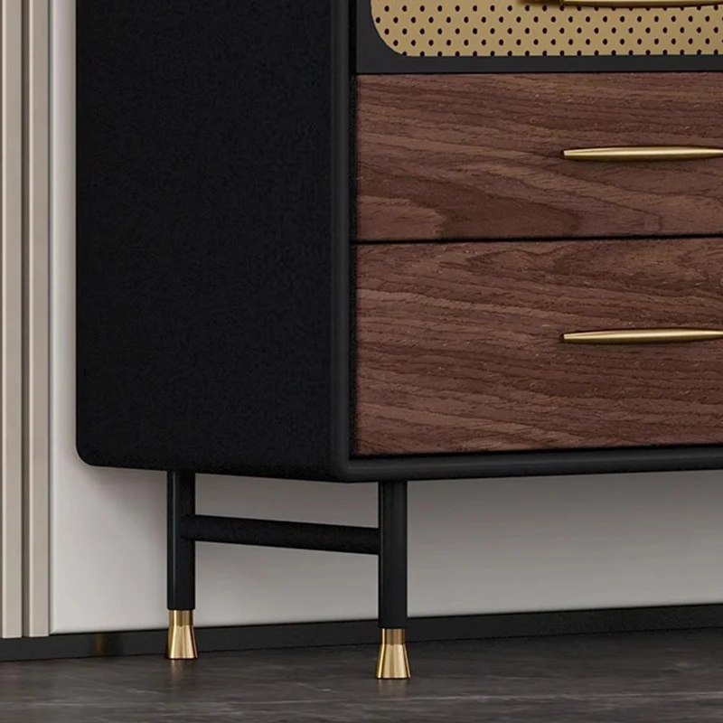 Modern Luxury Rectangular Plywood Stainless Steel Carbon Steel Glass Copper Storage Cabinet For Entryway