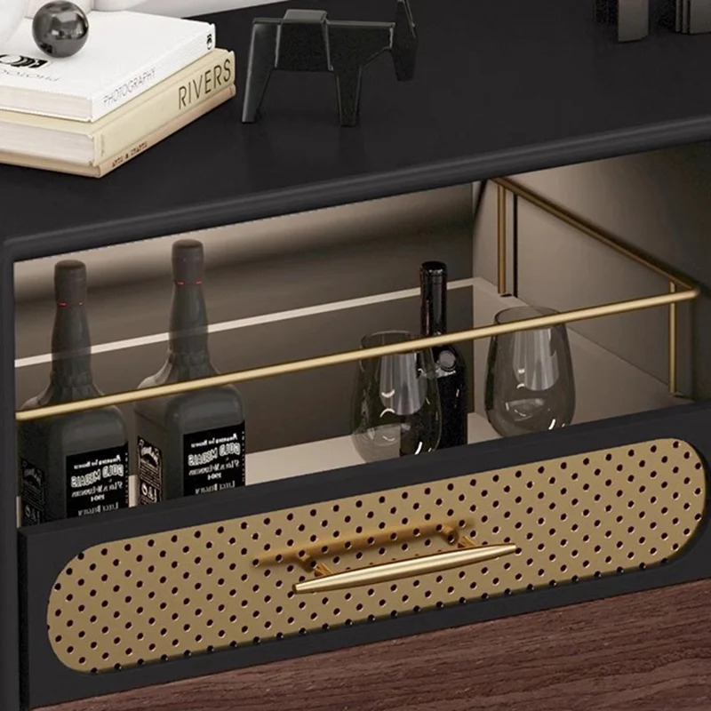 Modern Luxury Rectangular Plywood Stainless Steel Carbon Steel Glass Copper Storage Cabinet For Entryway