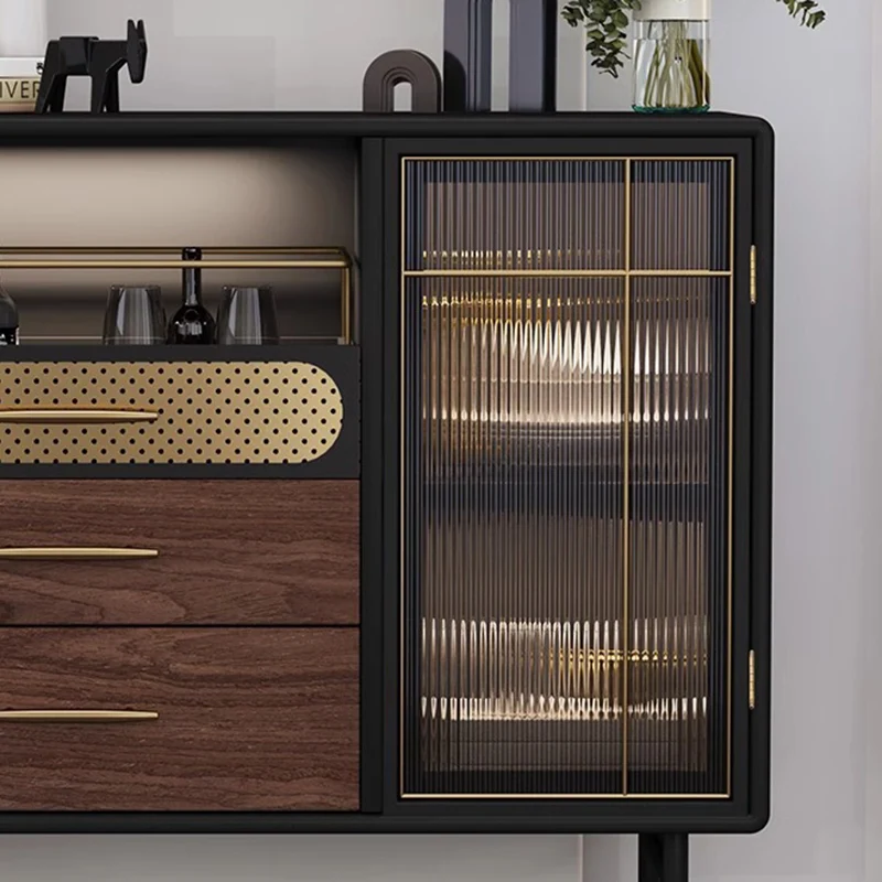 Modern Luxury Rectangular Plywood Stainless Steel Carbon Steel Glass Copper Storage Cabinet For Entryway