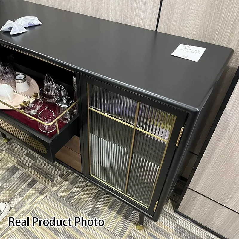 Modern Luxury Rectangular Plywood Stainless Steel Carbon Steel Glass Copper Storage Cabinet For Entryway