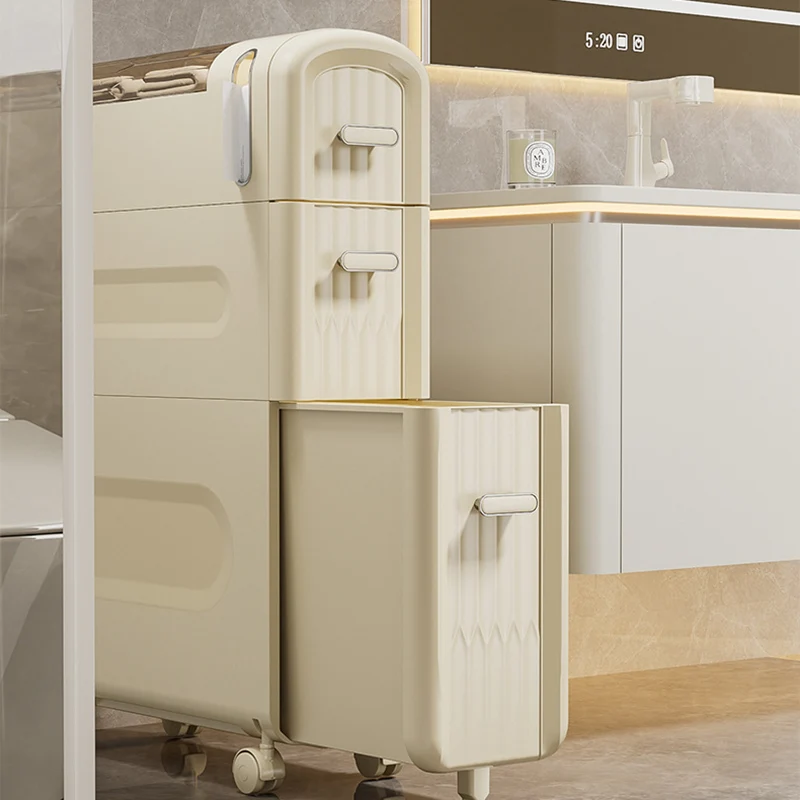Modern Minimalist Rectangular PP Storage Cabinet 2/3/4-Drawer For Kitchen