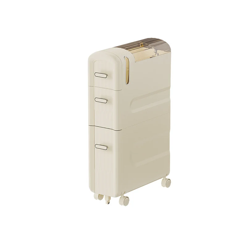 Modern Minimalist Rectangular PP Storage Cabinet 2/3/4-Drawer For Kitchen