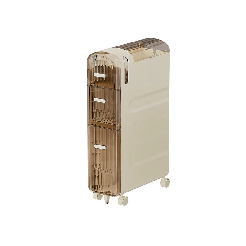 Modern Minimalist Rectangular PP Storage Cabinet 2/3/4-Drawer For Kitchen