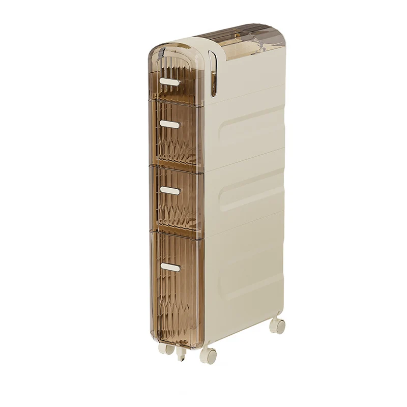 Modern Minimalist Rectangular PP Storage Cabinet 2/3/4-Drawer For Kitchen