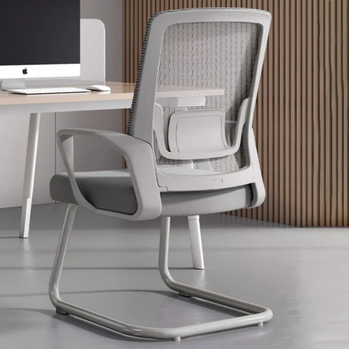 Contemporary Simplicity Square Mesh Fabric PP Steel Desk Chair Backrest Armrest For Study