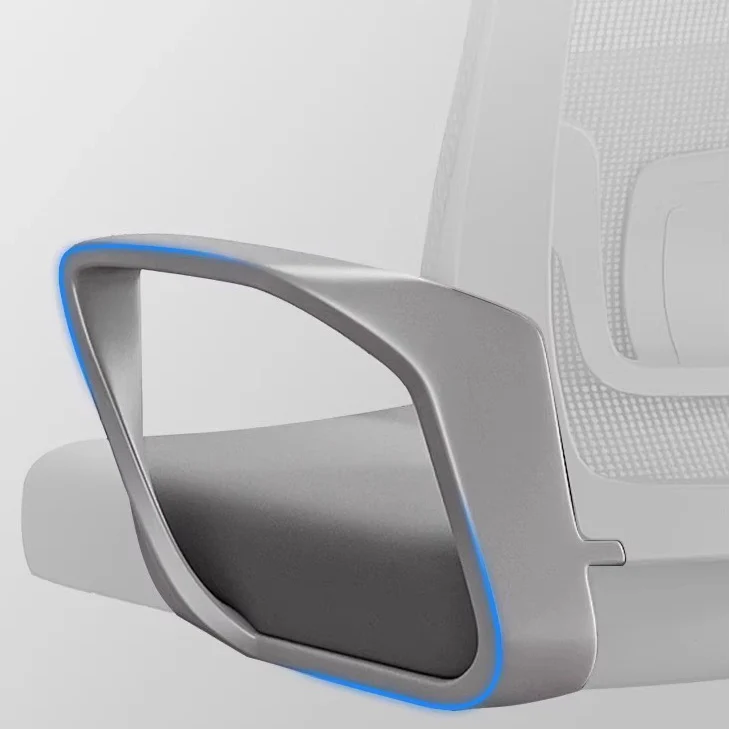 Contemporary Simplicity Square Mesh Fabric PP Steel Desk Chair Backrest Armrest For Study