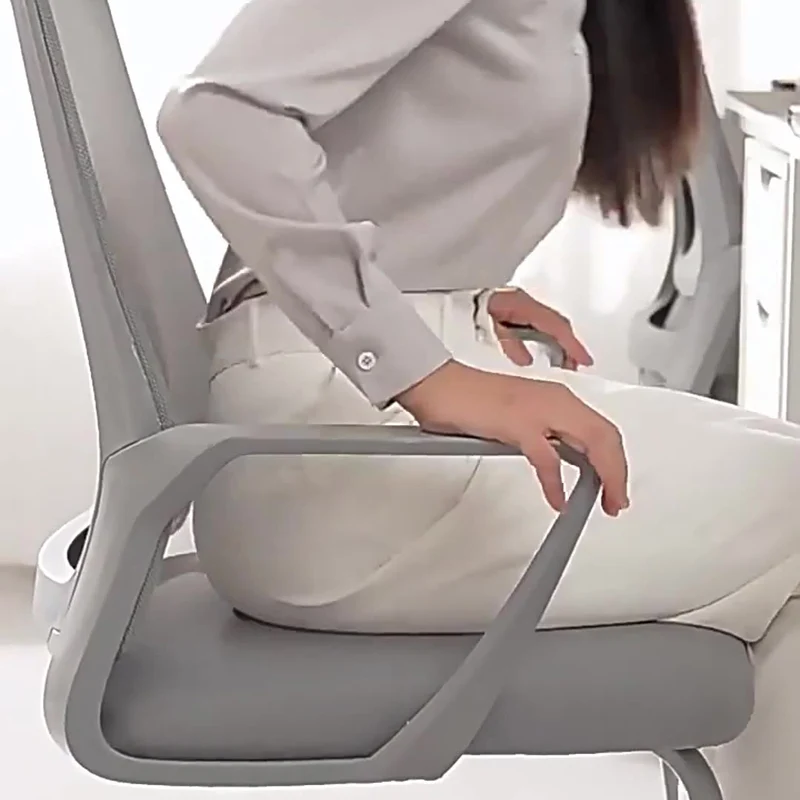 Contemporary Simplicity Square Mesh Fabric PP Steel Desk Chair Backrest Armrest For Study