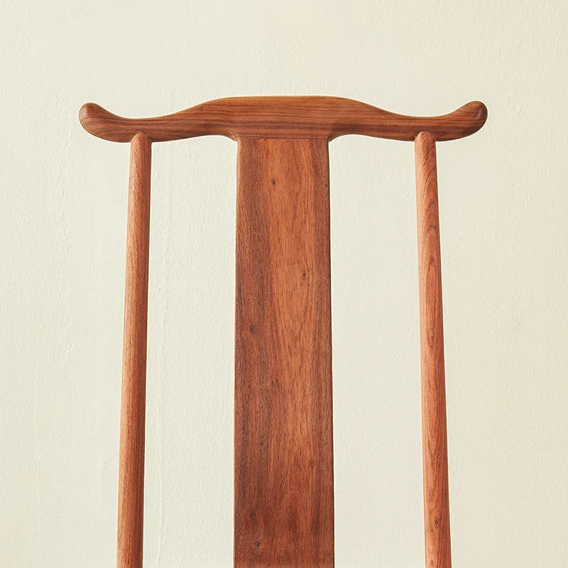 Traditional Vintage Rectangular Square Burma Rosewood Chair Backrest For Living Room