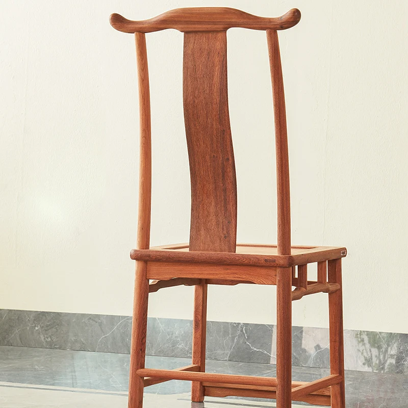 Traditional Vintage Rectangular Square Burma Rosewood Chair Backrest For Living Room