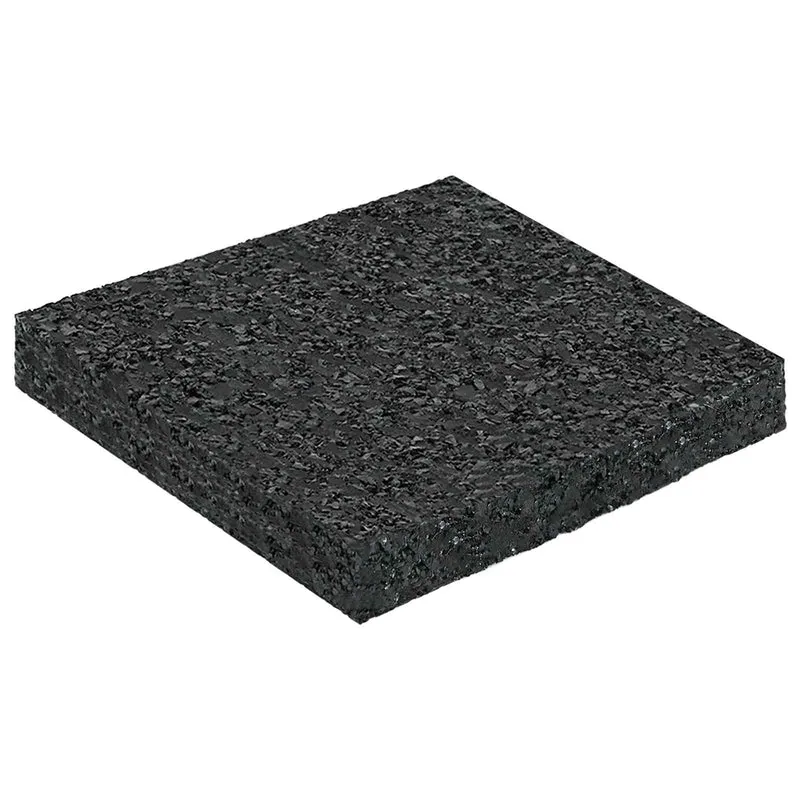 Tapete de Pátio em Granulado de Borracha Preto 9 x 9 x 1 cm