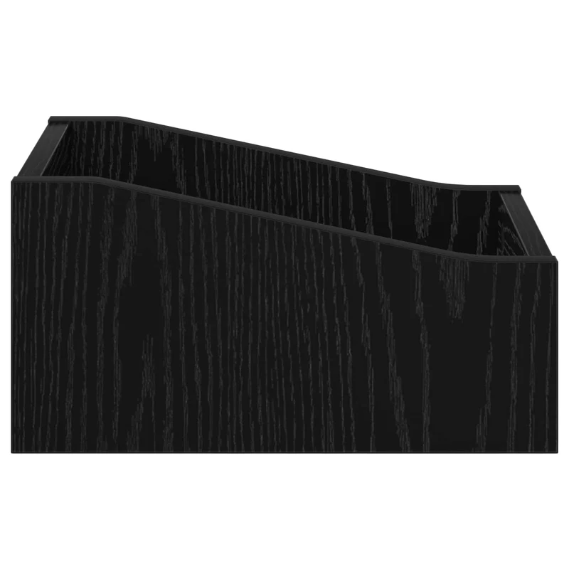 Caixa de Discos LP 2 unid. Carvalho Preto 23 x 33 x 16 cm